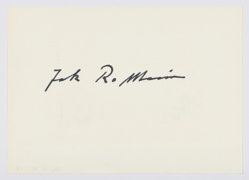 Signatur von Jak R. Maier © Bauhaus-Archiv Berlin