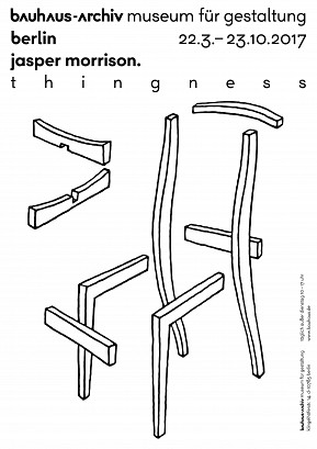 Plakat zur Sonderausstellung "Jasper Morrison. Thingness" im Bauhaus-Archiv Berlin 2017