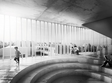 Erster Preis zum Wettbewerb Bauhaus-Archiv: Staab Architekten GmbH, Berlin, Perspektive