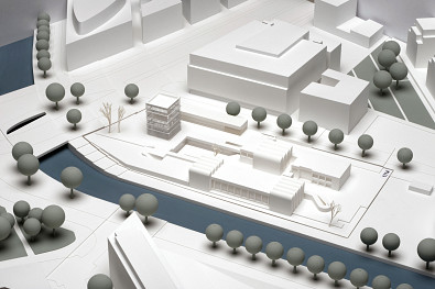 Modell zur Erweiterung und Sanierung des Bauhaus-Archivs von Staab Architekten 