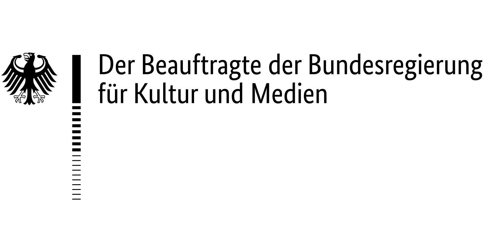 Logo des Beauftragten der Bundesregierung für Kultur und Medien, versehen mit dem Bundesadler und einem Schriftzug.