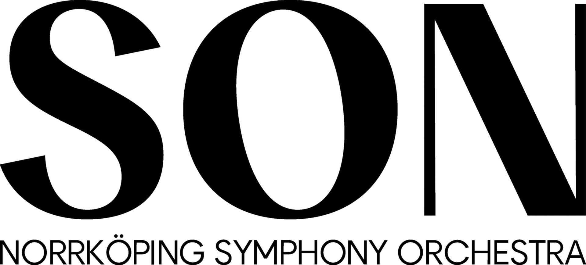 Logo of the Norrköping Symphony Orchestra featuring the letters "SON" in large black font.
