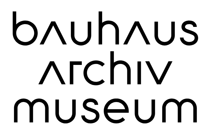 Logo des Bauhaus-Archivs: modernes Design mit der Schrift "Bauhaus Archiv Museum".