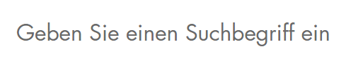 Textfeld mit der Aufforderung: „Bitte geben Sie einen Suchbegriff ein“.