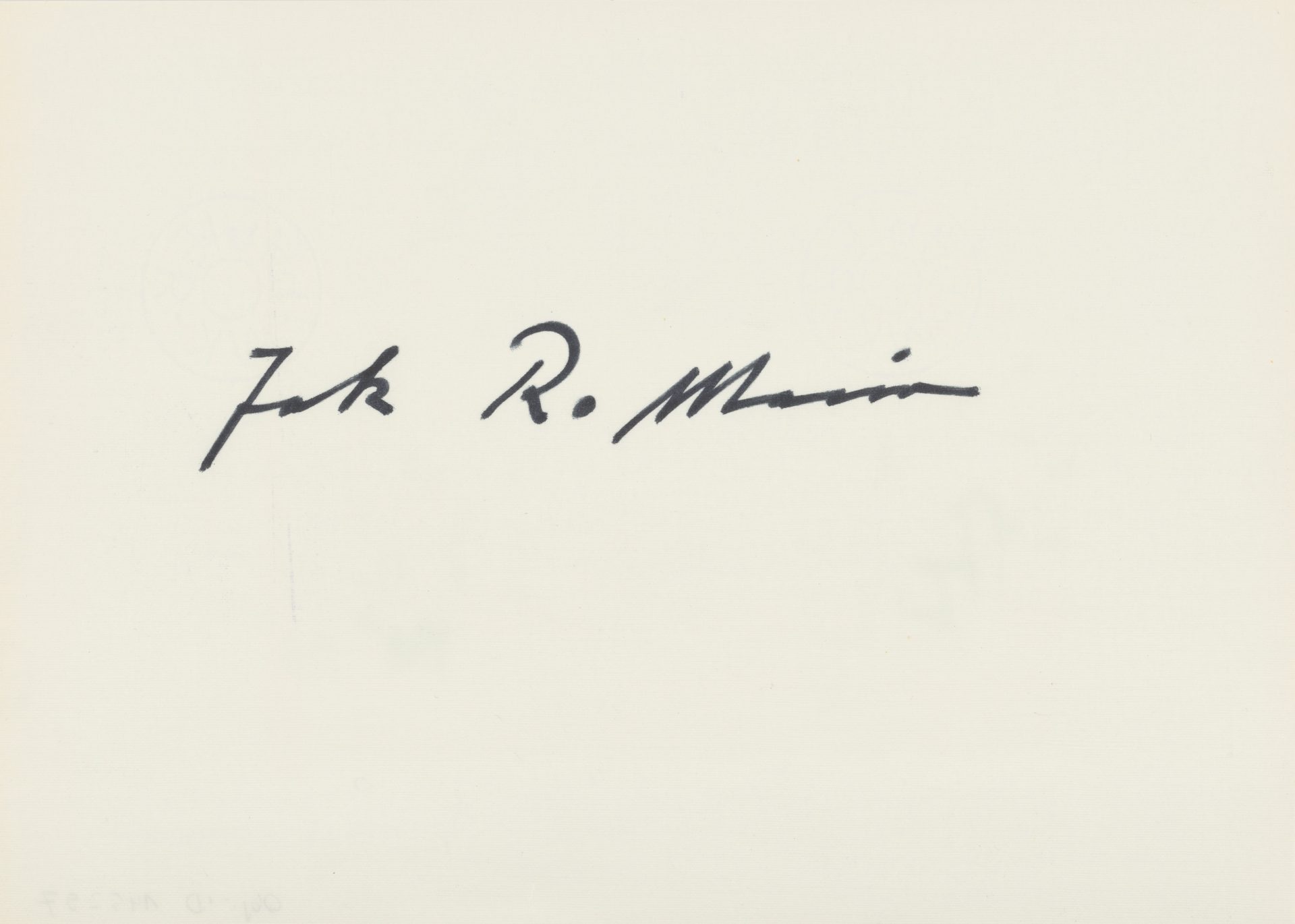 Unterschrift von John R. Marine auf einem weißen Hintergrund.
